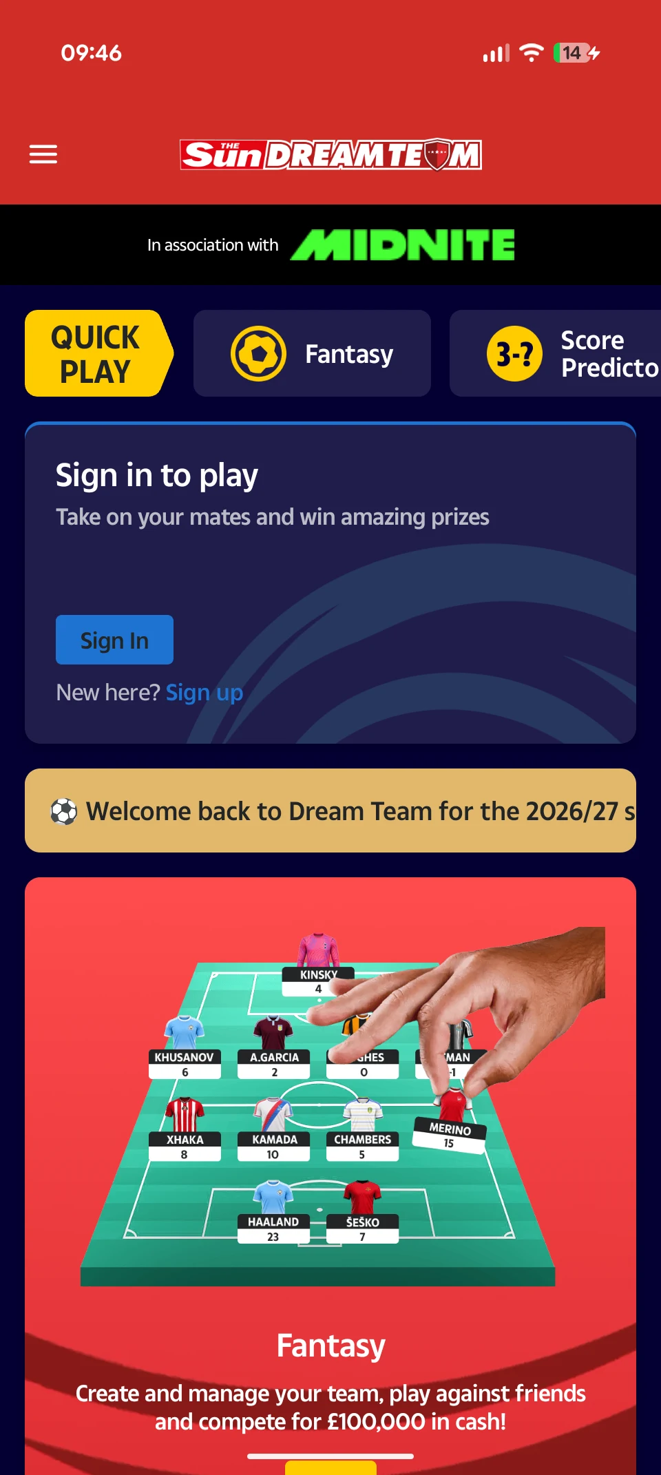 Dream Team Fantasy Football screenshot
