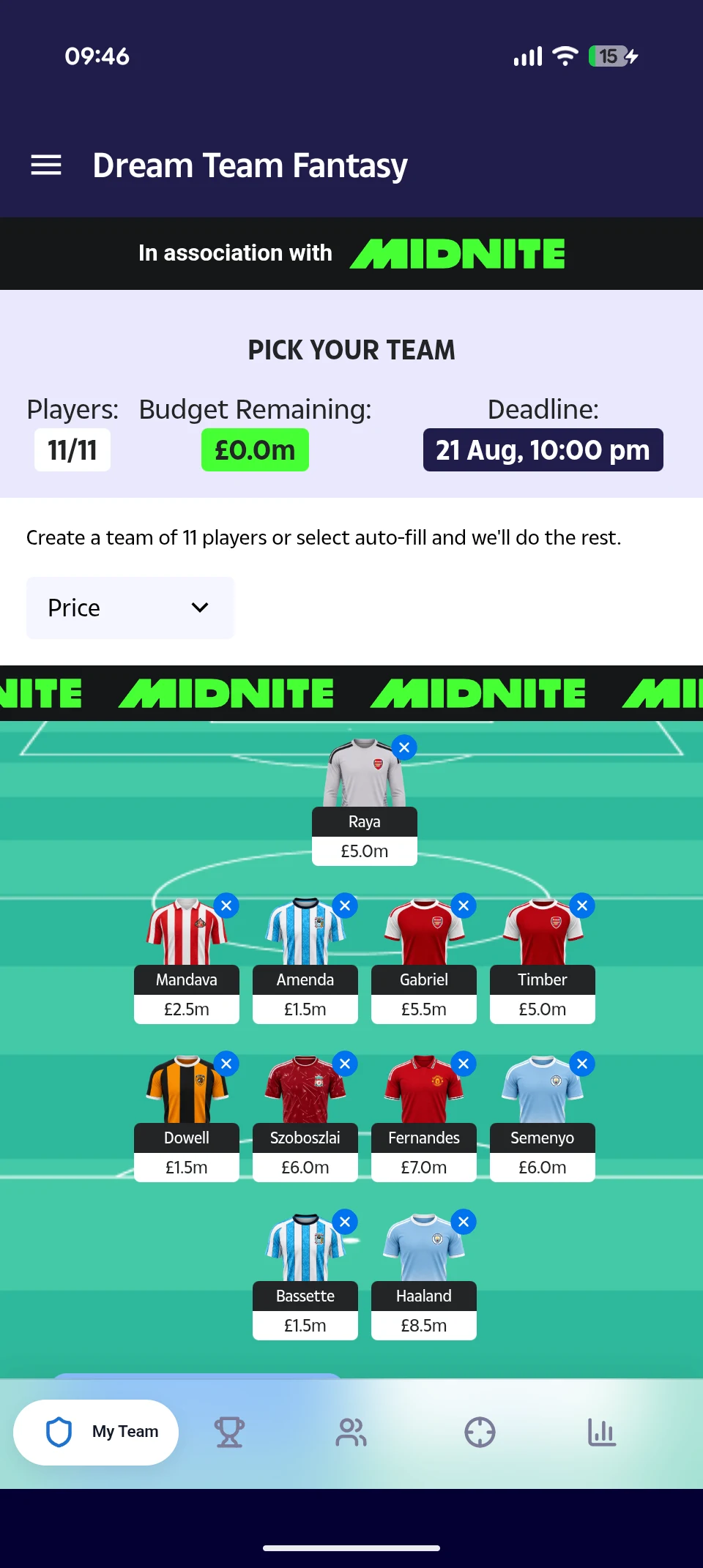 Dream Team Fantasy Football screenshot